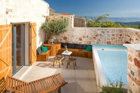 Erstaunliches Steinhaus auf der Insel Hvar