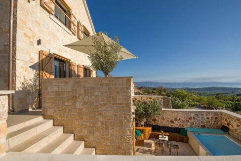 Erstaunliches Steinhaus auf der Insel Hvar